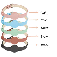 Load image into Gallery viewer, HiFuzzyPet Leather AirTag Dog Collar