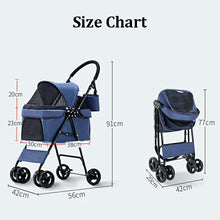 Load image into Gallery viewer, HiFuzzyPet Lightweight Dog Stroller with Bag
