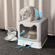 Load image into Gallery viewer, two-way entry, one-way exit cat litter box