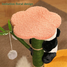 Load image into Gallery viewer, HiFuzzyPet Sisal Flower Cat Tree with Panda Doll