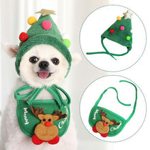 Load image into Gallery viewer, HiFuzzyPet Dog Christmas Hat and Bib Set