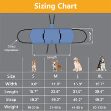 Load image into Gallery viewer, dog lifting support harness size chart