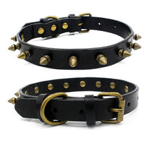 Load image into Gallery viewer, HiFuzzyPet Leather Spiked Dog Collars