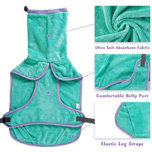 Load image into Gallery viewer, super absorbent dog bathrobe towel