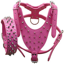 Load image into Gallery viewer, HiFuzzyPet 3pcs Spiked Dog Collars, Pointed Rivets Chest Strap