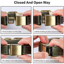 Load image into Gallery viewer, HiFuzzyPet Leather Dog Collar with Quick Release Buckle
