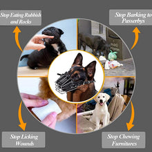 Load image into Gallery viewer, HiFuzzyPet Metal Dog Muzzle, Mouth Cover for Dogs Biting for Pant