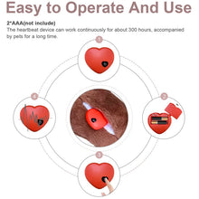Load image into Gallery viewer, HiFuzzyPet Heartbeat Pet Plush Toy for Separation Anxiety