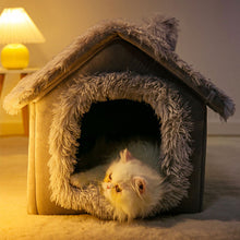 Load image into Gallery viewer, HiFuzzyPet Comfy Indoor Cat House with Removable Washable Cushion