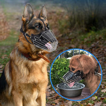 Load image into Gallery viewer, HiFuzzyPet Metal Dog Muzzle, Mouth Cover for Dogs Biting for Pant