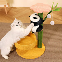 Load image into Gallery viewer, HiFuzzyPet Sisal Flower Cat Tree with Panda Doll
