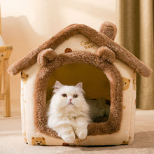 Load image into Gallery viewer, HiFuzzyPet Comfy Indoor Cat House with Removable Washable Cushion