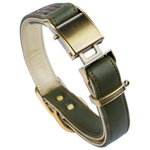 Load image into Gallery viewer, HiFuzzyPet Leather Dog Collar with Quick Release Buckle