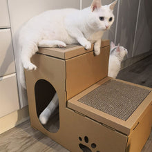 Load image into Gallery viewer, Double Decker Cardboard Cat House Scratcher