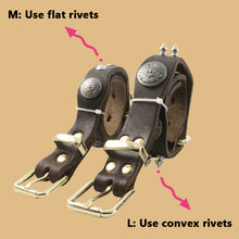 Load image into Gallery viewer, HiFuzzyPet Leather Spiked Dog Collar for Middle & Large Dogs