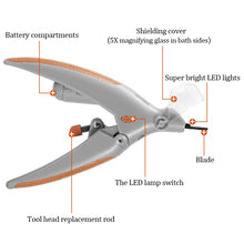 Load image into Gallery viewer, HiFuzzyPet Professional LED Dog Nail Clippers Scissors