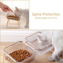 Load image into Gallery viewer, HiFuzzyPet Non-slip Cat Food and Water Bowls, Raised Pet Bowl