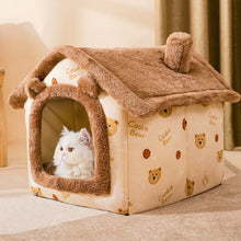 Load image into Gallery viewer, HiFuzzyPet Comfy Indoor Cat House with Removable Washable Cushion