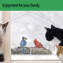 Load image into Gallery viewer, HiFuzzyPet Window Bird Feeder,Wild Bird Feeders with 4 Super Strong Suction