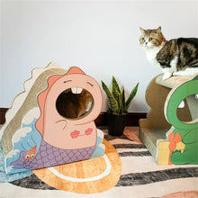 Load image into Gallery viewer, HiFuzzyPet Dinosaur Corrugated Cat Scratching Board