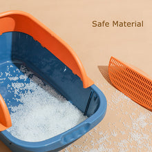 Load image into Gallery viewer, HiFuzzyPet Semi-Closed Top Cat Litter Tray, Kitty Toilet With Shovel
