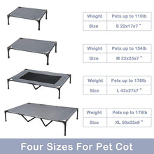 Load image into Gallery viewer, HiFuzzyPet Elevated Dog Bed Dog Cot with Mesh Center