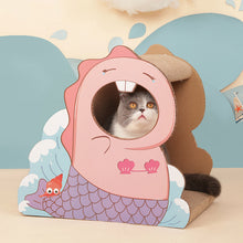 Load image into Gallery viewer, HiFuzzyPet Dinosaur Corrugated Cat Scratching Board