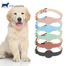 Load image into Gallery viewer, HiFuzzyPet Leather AirTag Dog Collar