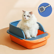 Load image into Gallery viewer, HiFuzzyPet Semi-Closed Top Cat Litter Tray, Kitty Toilet With Shovel