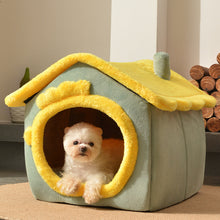 Load image into Gallery viewer, HiFuzzyPet Foldable Pet Cat Bed-House Shaped