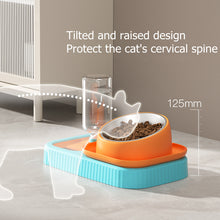 Load image into Gallery viewer, HiFuzzyPet Cat Bowls Water and Food Bowl Set, 2 in 1
