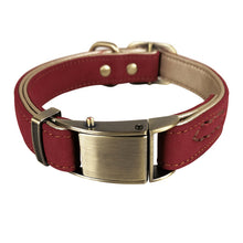 Load image into Gallery viewer, HiFuzzyPet Leather Dog Collar with Quick Release Buckle