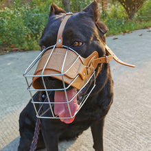 Load image into Gallery viewer, HiFuzzyPet Metal Dog Muzzle, Mouth Cover for Dogs Biting for Pant