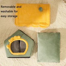 Load image into Gallery viewer, HiFuzzyPet Foldable Pet Cat Bed-House Shaped