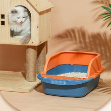 Load image into Gallery viewer, HiFuzzyPet Semi-Closed Top Cat Litter Tray, Kitty Toilet With Shovel