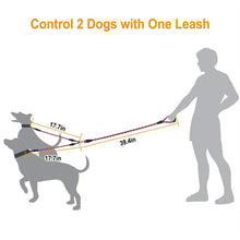 Load image into Gallery viewer, HiFuzzyPet Double Dog Leash With Comfortable Padded Handles