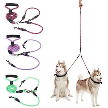 Load image into Gallery viewer, HiFuzzyPet Double Dog Leash With Comfortable Padded Handles