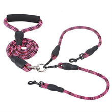 Load image into Gallery viewer, HiFuzzyPet Double Dog Leash With Comfortable Padded Handles