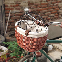 Load image into Gallery viewer, HiFuzzyPet Weave Small Dog Cat Bike Basket