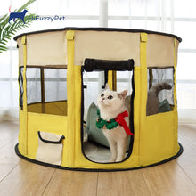 Load image into Gallery viewer, HiFuzzyPet Foldable Round Cat Playpen