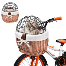 Load image into Gallery viewer, HiFuzzyPet Weave Small Dog Cat Bike Basket
