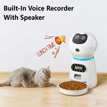 Load image into Gallery viewer, HiFuzzyPet Intelligent Voice Automatic Timing Pet Feeder