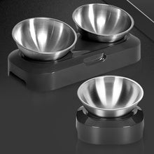 Load image into Gallery viewer, HiFuzzyPet Stainless Steel Elevated Cat Food Bowl