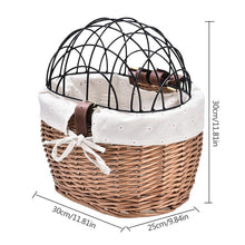 Load image into Gallery viewer, HiFuzzyPet Weave Small Dog Cat Bike Basket
