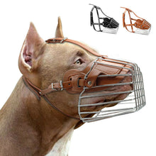 Load image into Gallery viewer, HiFuzzyPet Metal Dog Muzzle, Mouth Cover for Dogs Biting for Pant