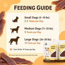 Load image into Gallery viewer, Tailfern Duck Jerky Dog Treats, High Protain Dog Training Treats
