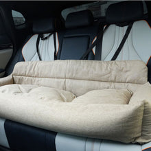 Load image into Gallery viewer, Large Travel Safety Dog Car Back Seat Bed with Seat Belt
