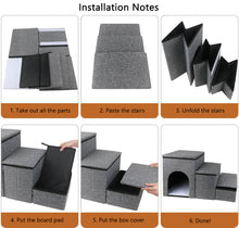 Load image into Gallery viewer, HiFuzzyPet Foldable Dog Stairs with Storage for Elderly Pets

