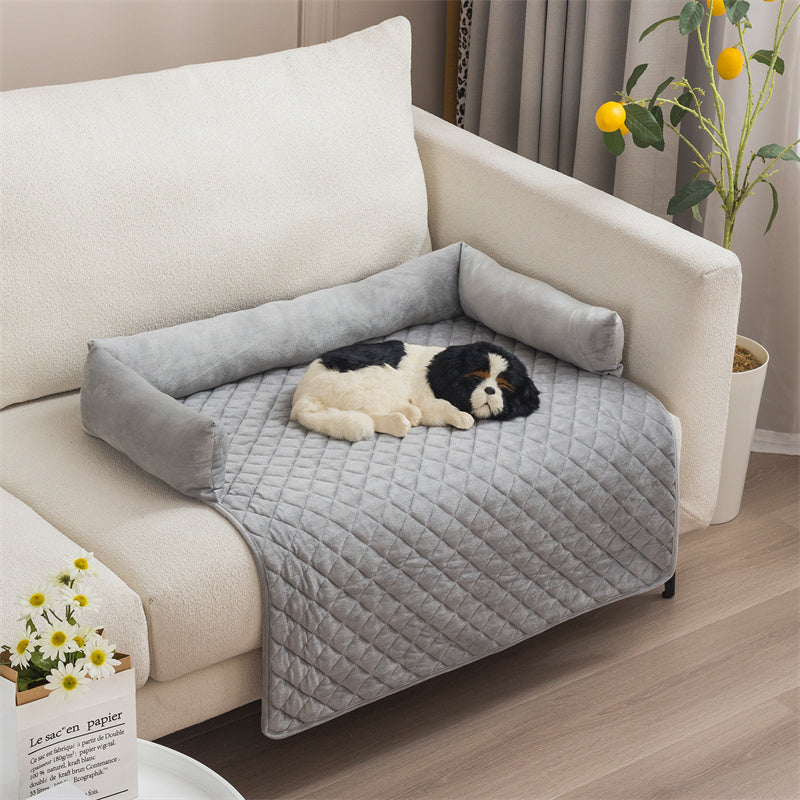 Anti-Slip Cozy Plush Dog Bed for Sofa