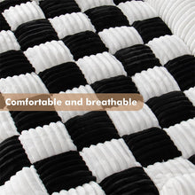 Load image into Gallery viewer, Cream Square Plaid Cozy Dog Bed Sofa Protector Cover
